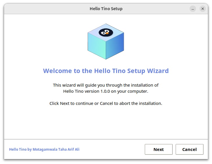 Windows-Style Standalone GUI Setup Executable Banner