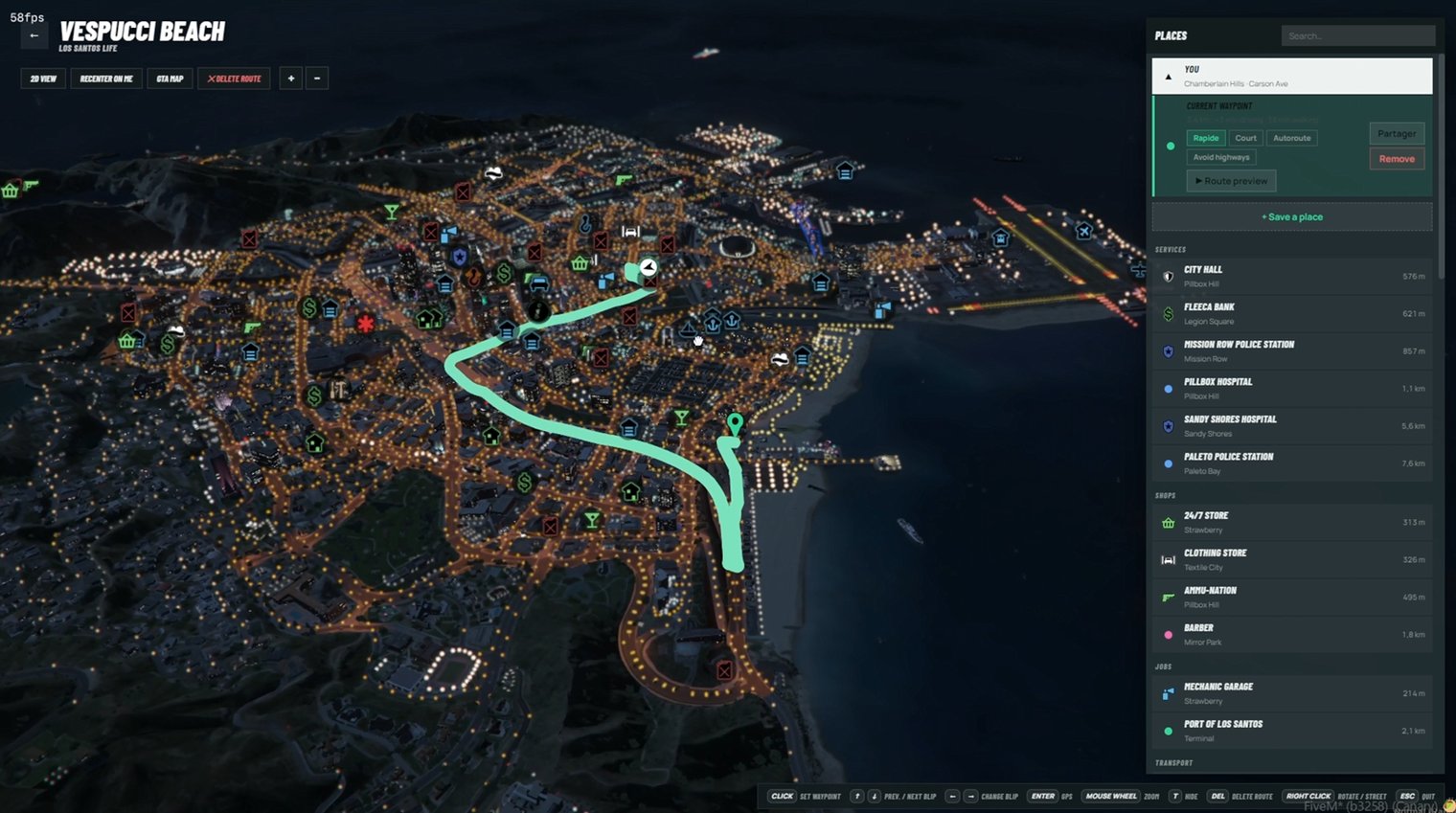 3D map of Los Santos
