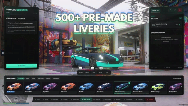 500+ ready-to-use vehicle liveries