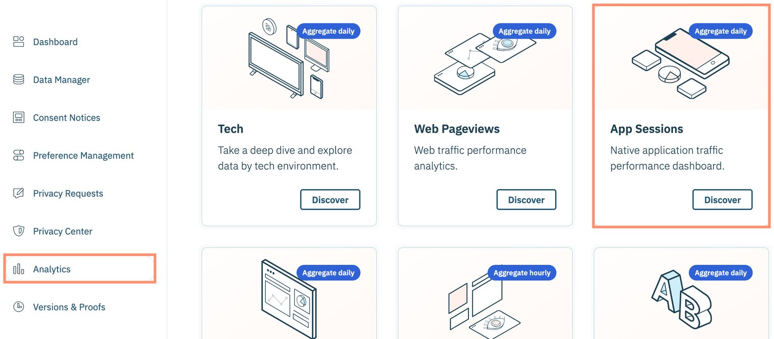 App Sessions dashboard