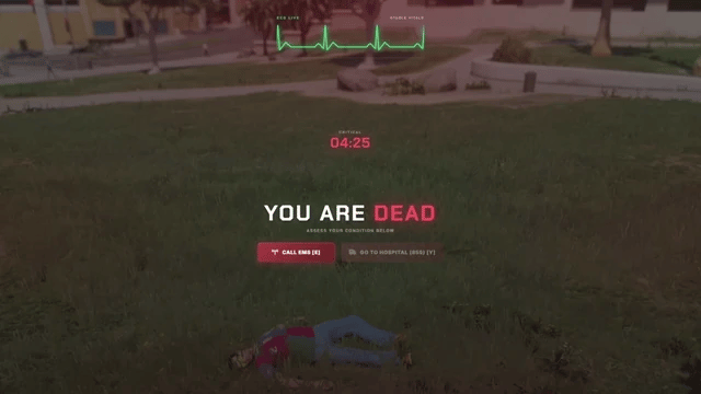 Downed and deathscreen flow